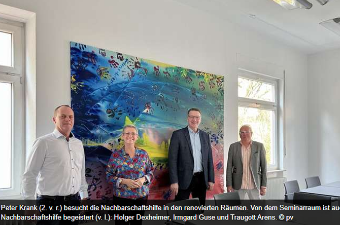 Peter Krank besucht Nachbarschaftshilfe